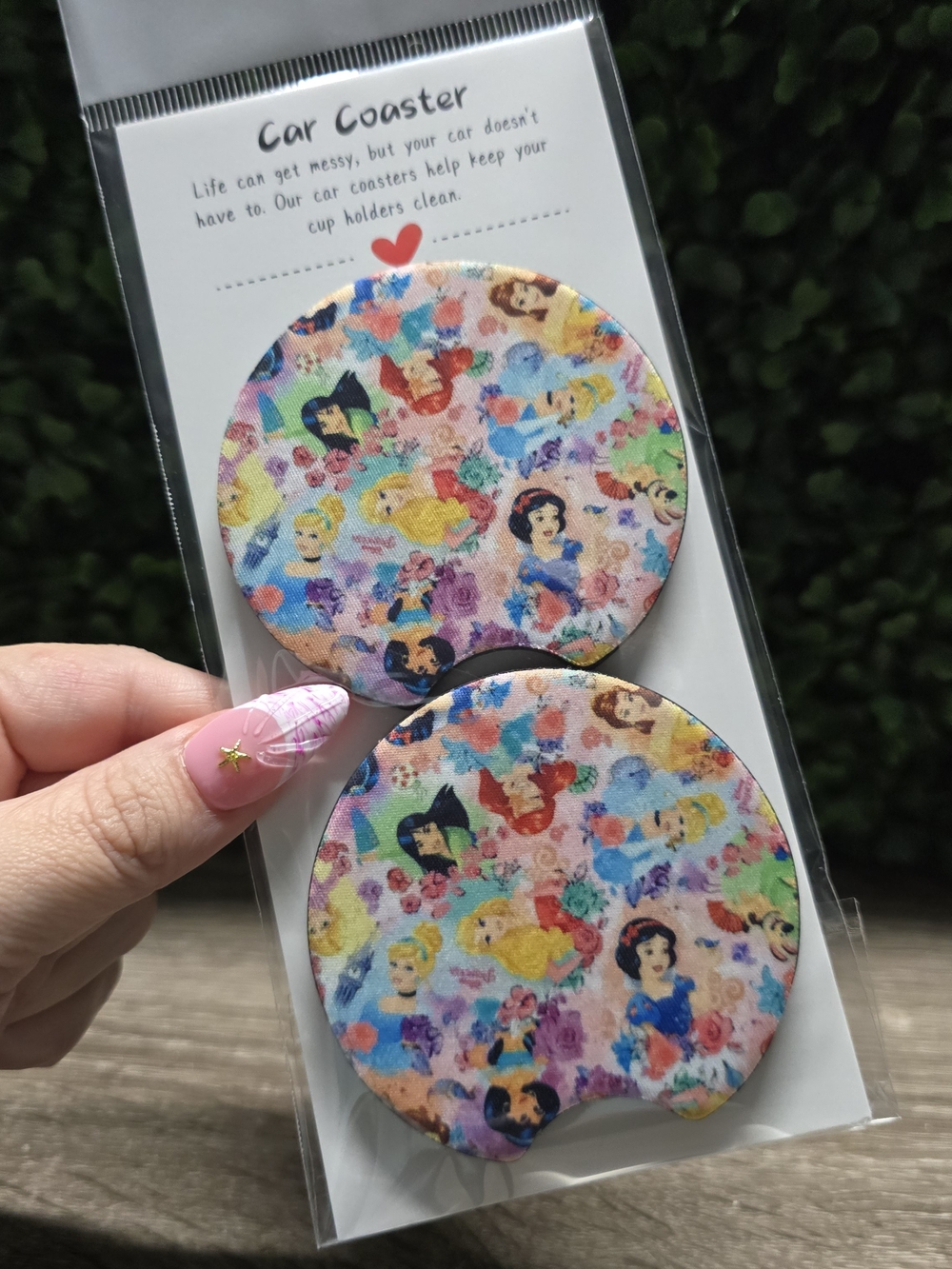 Floral Princess Car Coasters